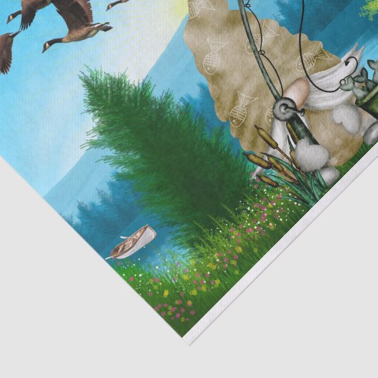 Vist ontkoppeling van Gnomen Tissuepapier (Detail)