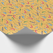 Vist op geel cadeaupapier (Hoek)
