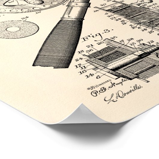 Vist oude kunstpoep uit 1906 poster (Hoek)