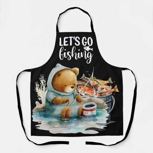 Vist Pa Reel Grote Pap Voor Vader Schort (Voorkant)