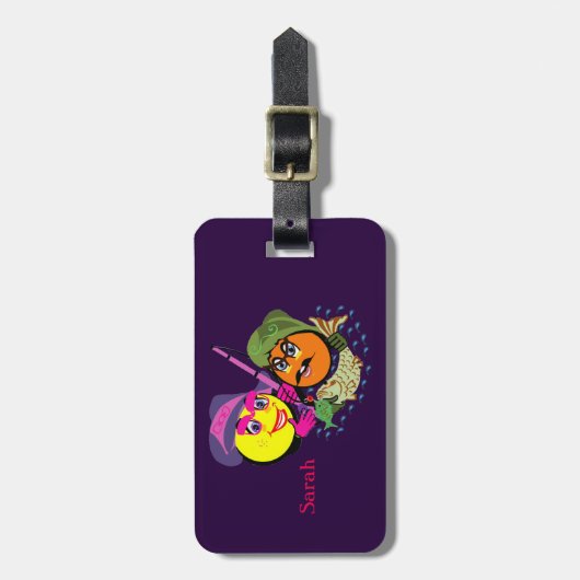 Vist paar bagagelabel (Voorkant verticaal)