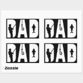 Vist pap Mannen Vaderdag Beste pap ooit Rechthoekige Sticker (Vel)