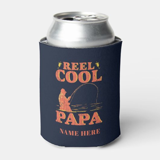 Vist papa Reel Cool Papa Vaderdag Blikjeskoeler (Blikje Voorkant)