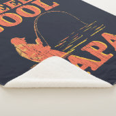 Vist papa Retro Typografie Reel Cool Papa Sherpa Deken (3/4)