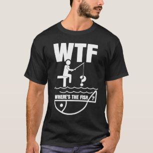 Vist papa WTF Waar is de Vaderdag? T-shirt