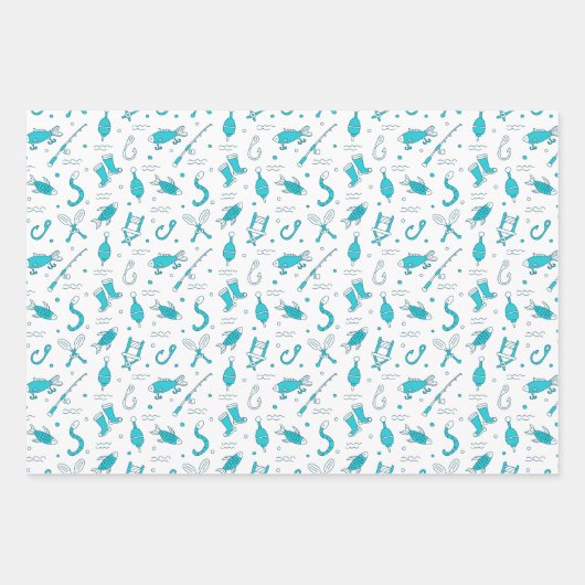 Vist Patroon Inpakpapier Vel (Voorkant)