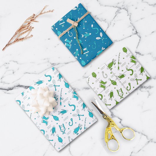 Vist Patroon Inpakpapier Vel