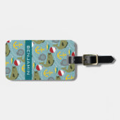 Vist Patroon met de Naam van de Douane Bagagelabel (Voorkant horizontaal)