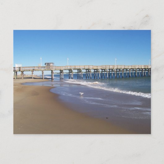 Vist Pier bij Sandbridge, VA. Briefkaart (Voorkant)