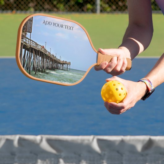 Vist Pier door Shirley Taylor Pickleball Paddle (Insitu)