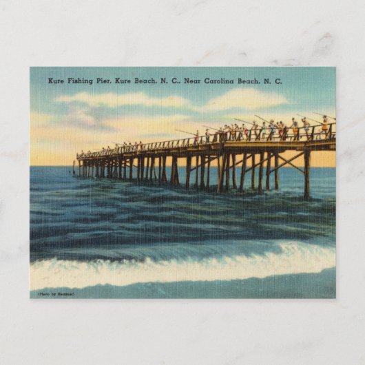 Vist Pier, Kure strand, North Carolina Briefkaart (Voorkant)