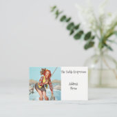 Vist Pinup Visitekaartje (Staand voorkant)