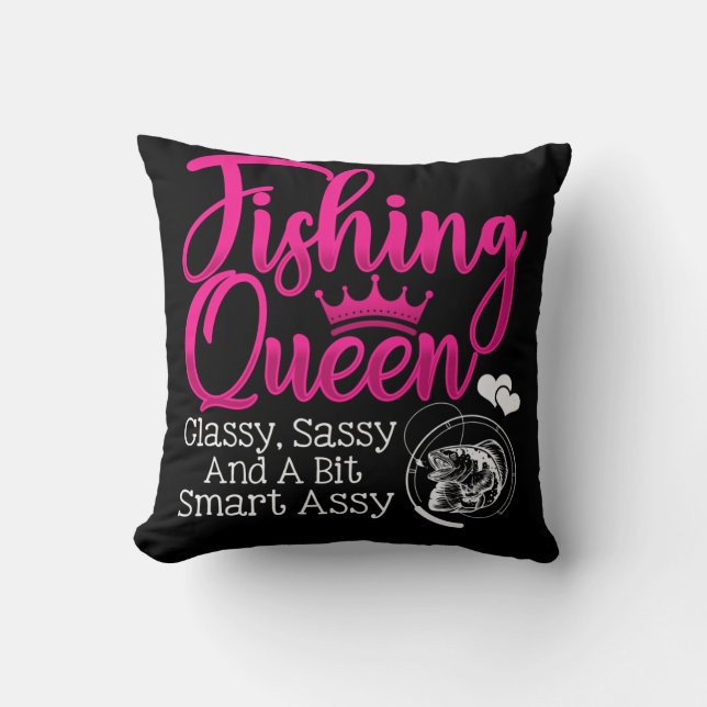 Vist Queen CLassy Sassy A Bit Smart Assy Fish Kussen (Voorkant)