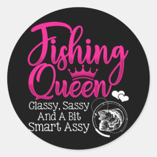 Vist Queen CLassy Sassy A Bit Smart Assy Fish Ronde Sticker