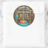 Vist Reel Goede Tijd Dank u Verjaardag Sticker (Tas)