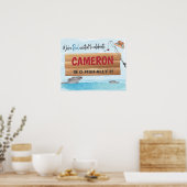 Vist Reel in een plezier, elke Age Birthday Party Poster (Keuken)