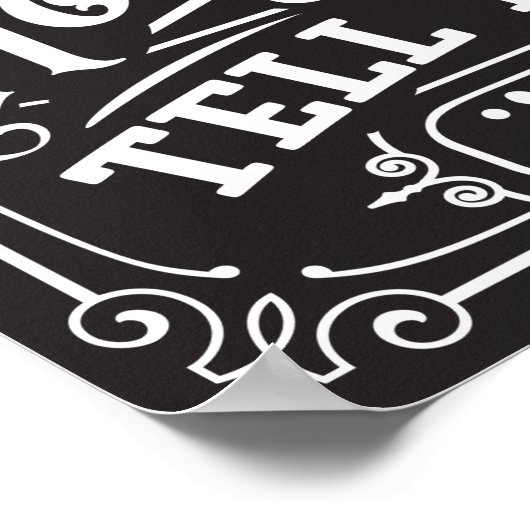 Vist Regels Lijst aangepaste achtergrond Poster (Hoek)