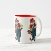 **VIST SANTA CLAUS* CHRISTMAS TWEEKLEURIGE KOFFIEMOK (Voorkant rechts)