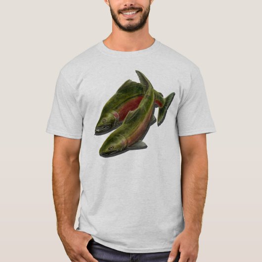 Vist Shirten Coho Salmon Mannen T-shirts (Voorkant)