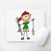 Vist Stick Figuur Mousepad Muismat (Met muis)