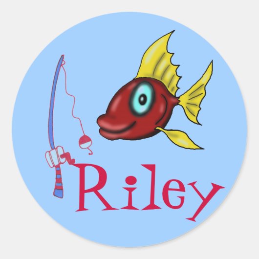 Vist stickers voor Riley (Voorkant)