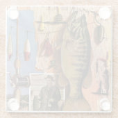 Vist stille levens door John Atherton Glazen Onderzetter (Achterkant)