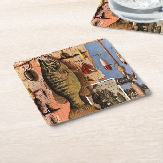 Vist stille levens door John Atherton Kartonnen Onderzetters (Schuin)