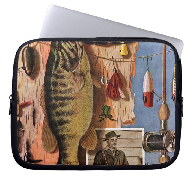 Vist stille levens door John Atherton Laptop Sleeve (Voorkant)