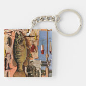 Vist stille levens door John Atherton Sleutelhanger (Achterkant)