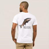 Vist T-shirt voor de zalmvisserij (Achterkant volledig)