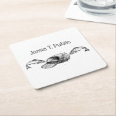 Vist Tackle Bag en Visitekaartje Kartonnen Onderzetters (Schuin)