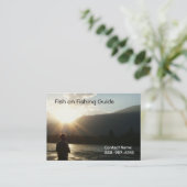 Vist tot de zon naar beneden gaat visitekaartje (Staand voorkant)