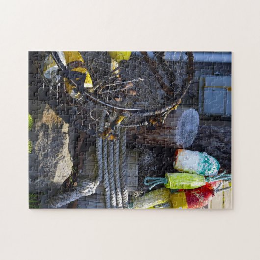 Vist tradities in Oregon. Legpuzzel (Horizontaal)