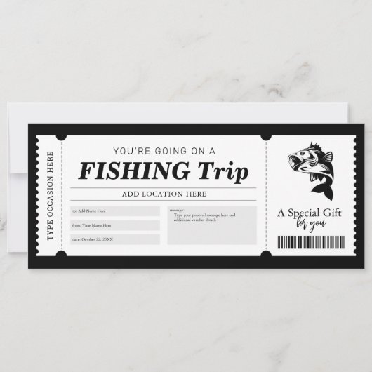 Vist Trip Surprise Gift Ticket Voucher Kaart (Voorkant)