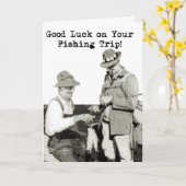 Vist Trip Veel succes, Vaderdag Kaart (Gele Bloem)