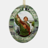 Vist TROPHY CATCH 2 Foto herdenking Keramisch Ornament (Rechts)