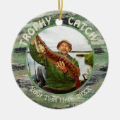 Vist TROPHY CATCH 2 Foto herdenking Keramisch Ornament (Voorkant)