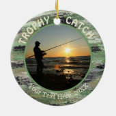 Vist TROPHY CATCH 2 Foto herdenking Keramisch Ornament (Achterkant)