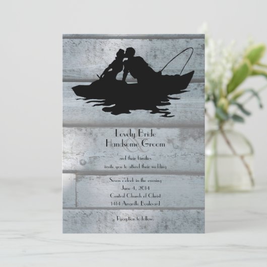 Vist uitnodiging tot weduwschap (Staand voorkant)