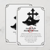 Vist uitnodiging voor een katholieke bruiloft (Voorkant / Achterkant)