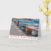 Vist uitzicht verjaardagskaart kaart (Gele Bloem)