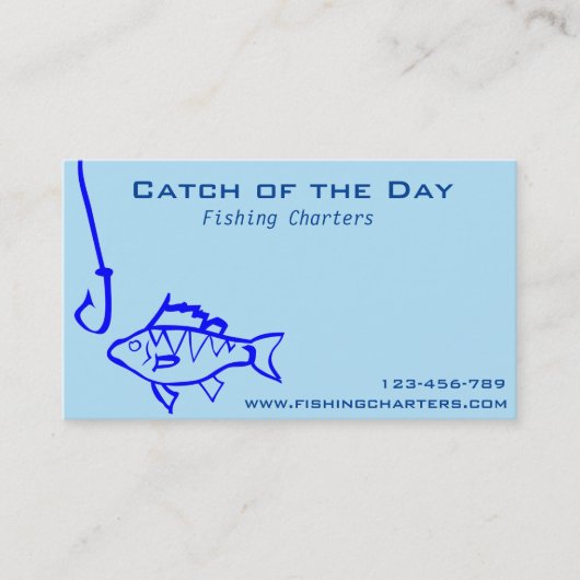 Vist visreizen vistoerisme visitekaartje (Voorkant)