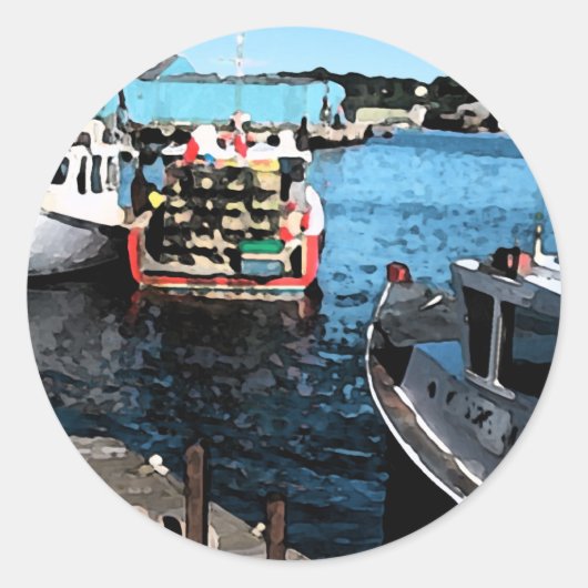 Vist vlekken ronde sticker (Voorkant)
