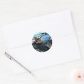 Vist vlekken ronde sticker (Envelop)