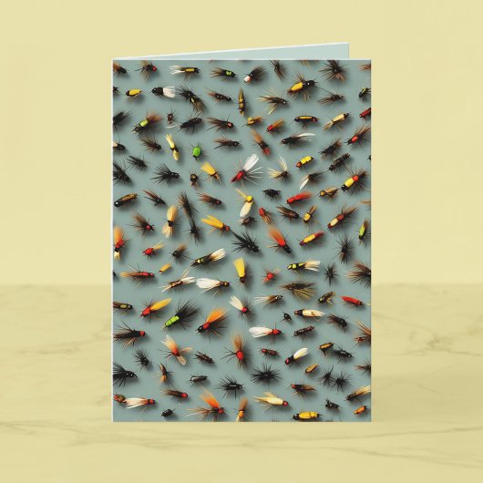 Vist vliegen - Happy Fathers Day Kaart