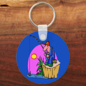 Vist, voeg naam of tekstsleutelhanger toe sleutelhanger (Voorkant)