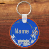 Vist, voeg naam of tekstsleutelhanger toe sleutelhanger (Voorkant)