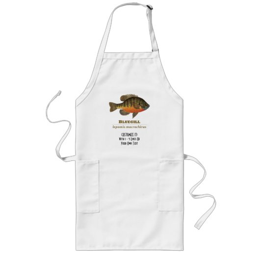 Vist voor Bluegill Lang Schort (Voorkant)