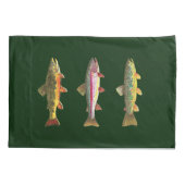 Vist voor Drie Vetforel Kussensloop (Achterkant)