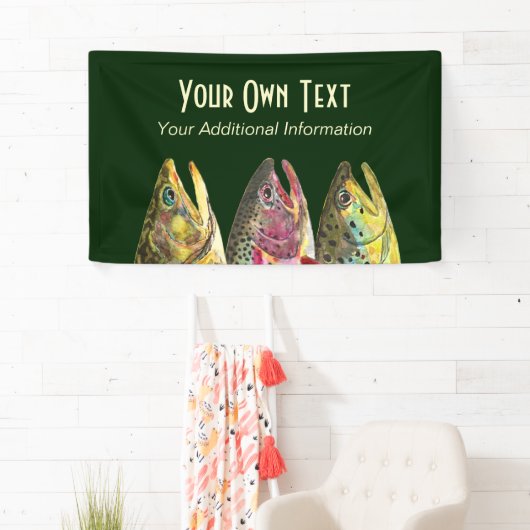 Vist voor Drie Vetforel Spandoek (Insitu)